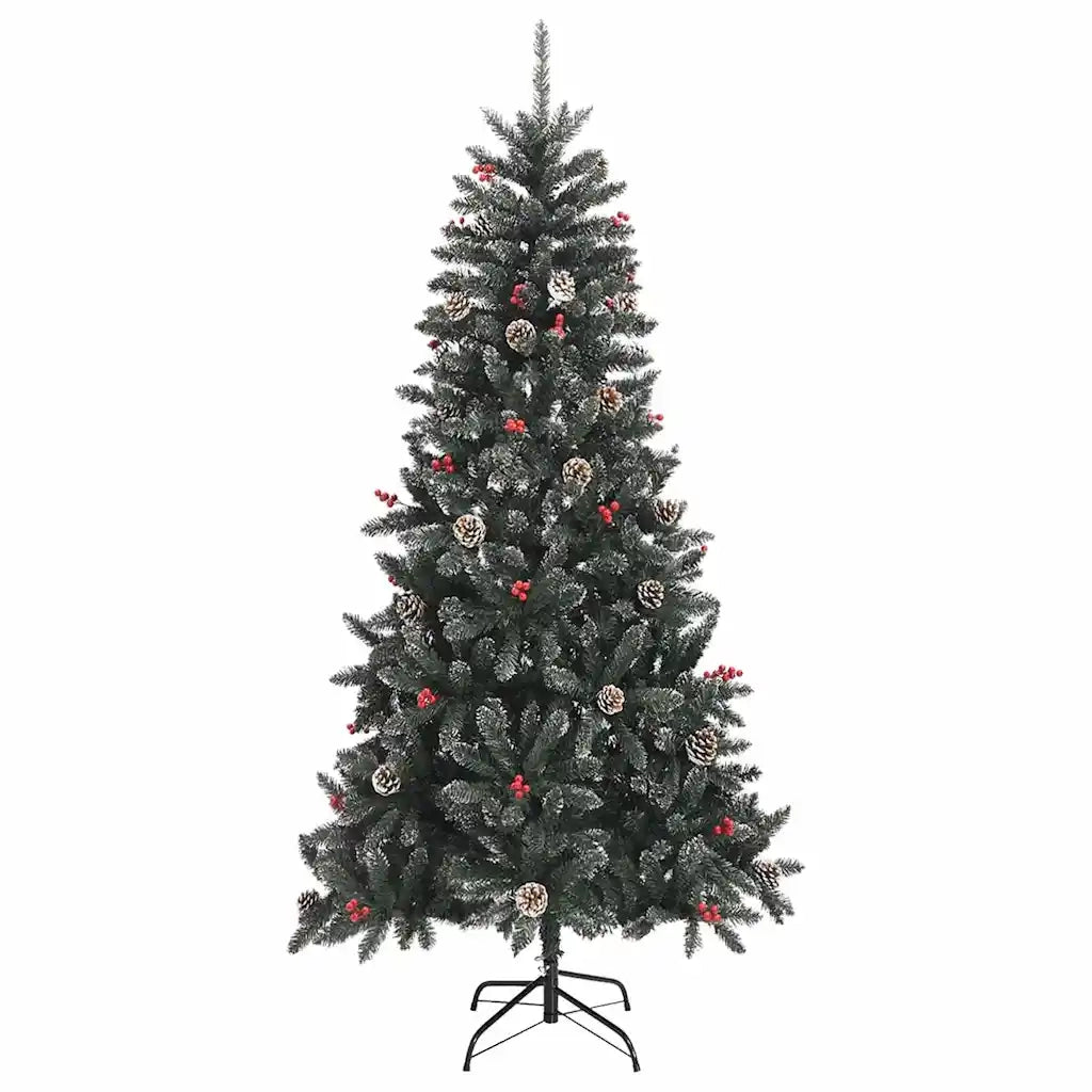 Albero di Natale Artificiale-Albero Natalizio con 300 LED Verde 210 cm 411635