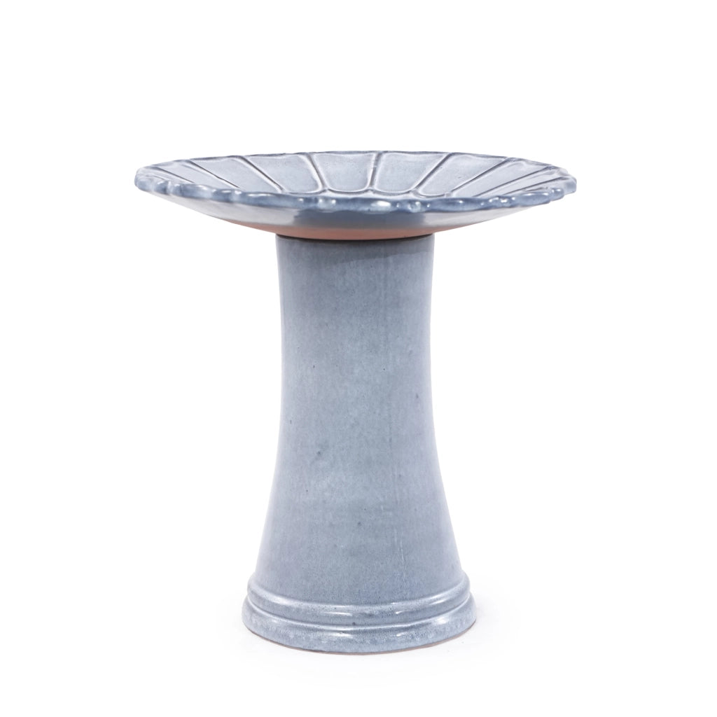ABBEVERATOIO PER UCCELLI 43 cm Ø x 45 cm Ceramica Blu Grigio