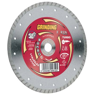 DISCO DIAMANTATO A CORONA ZIGRINATA FORZA  MM 115X22,2 H.MM 2,2