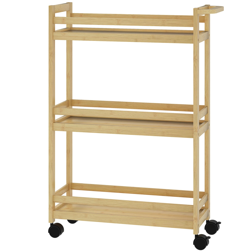 Mobile Portaoggetti Bagno 3 Livelli ¨C Minimal ¨C Legno 55x20x75 cm