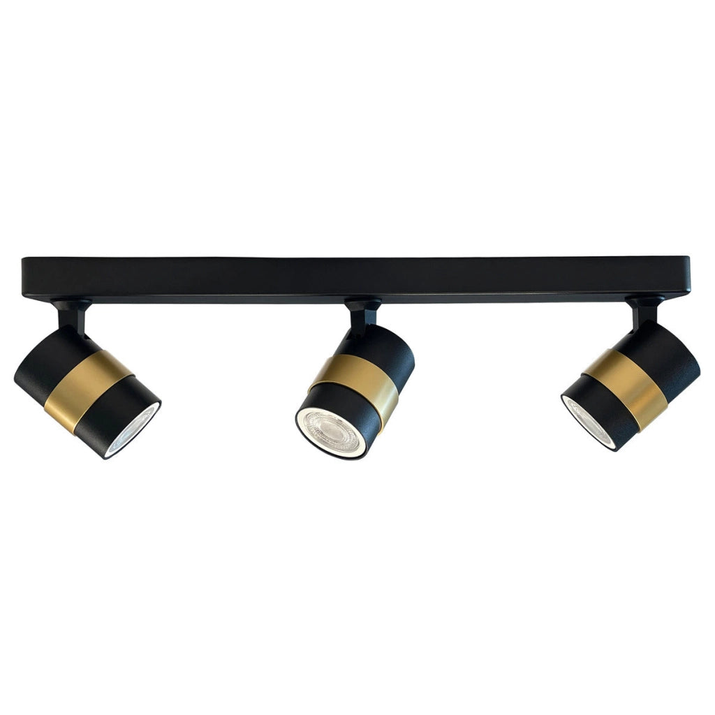 Plafoniera spot Anillo 3xGU10 nero/oro Light Prestige