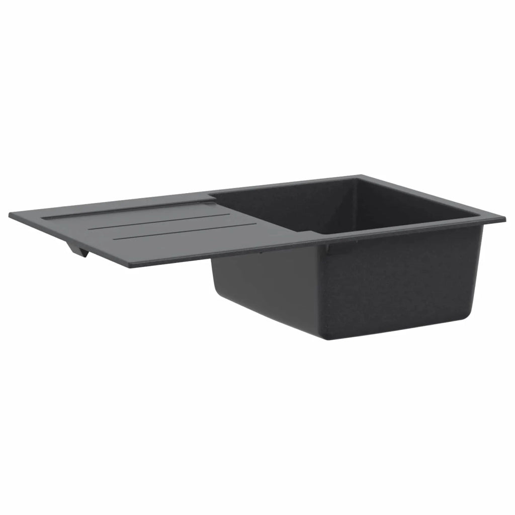 Lavello cucina una vasca Granito 78 x 50 x 20 cm Grafite 42053757