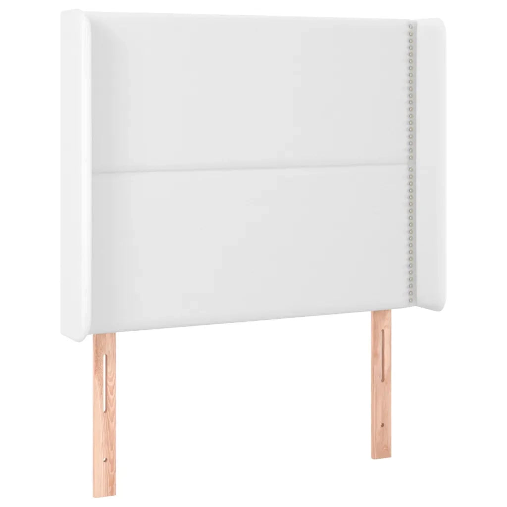 Giroletto Molle con Materasso e LED Bianco 100x200cm Similpelle