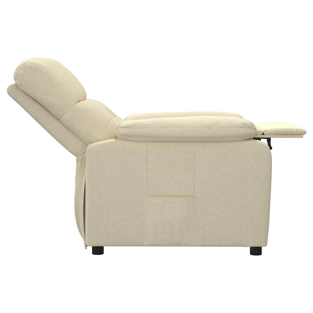 Poltrona Reclinabile in Tessuto Crema 289671
