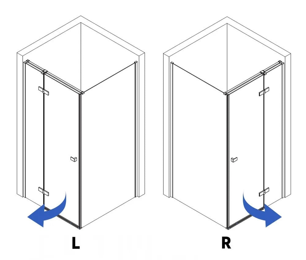 Cabina Doccia Rea Atlas 80x100 Chrome destra