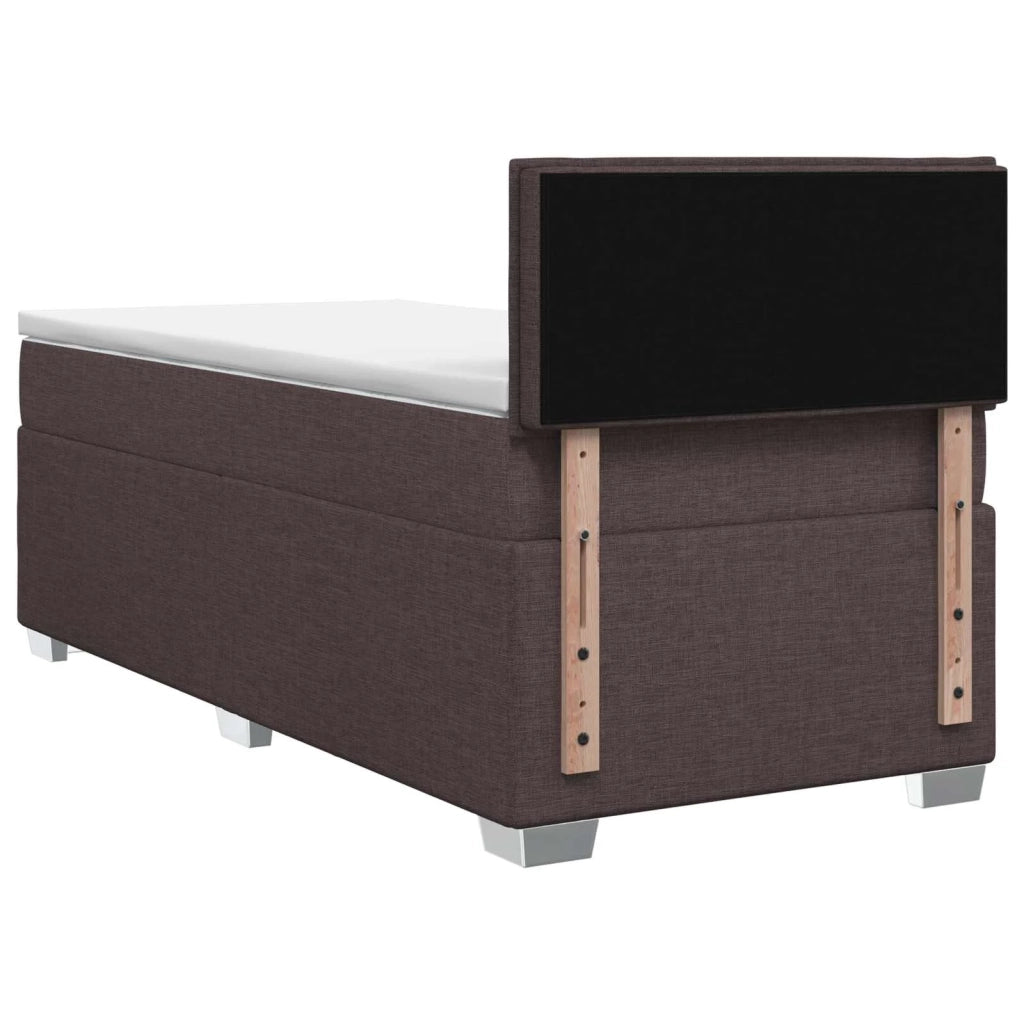 Letto box spring con materasso Marrone Scuro 90 x 190 cm 3450379