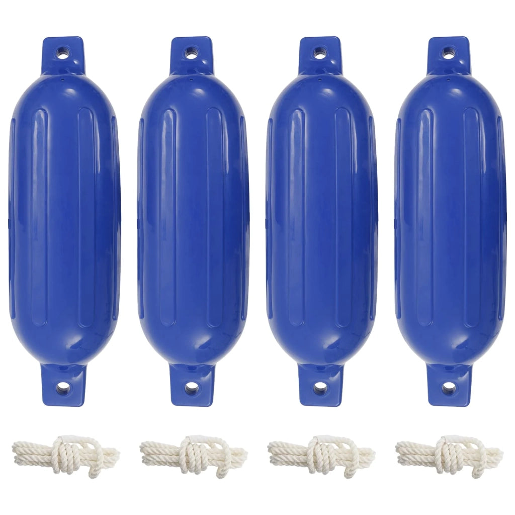 Paraurti per Gommone 4 pz Blu Ø 16x58 cm in PVC 92378
