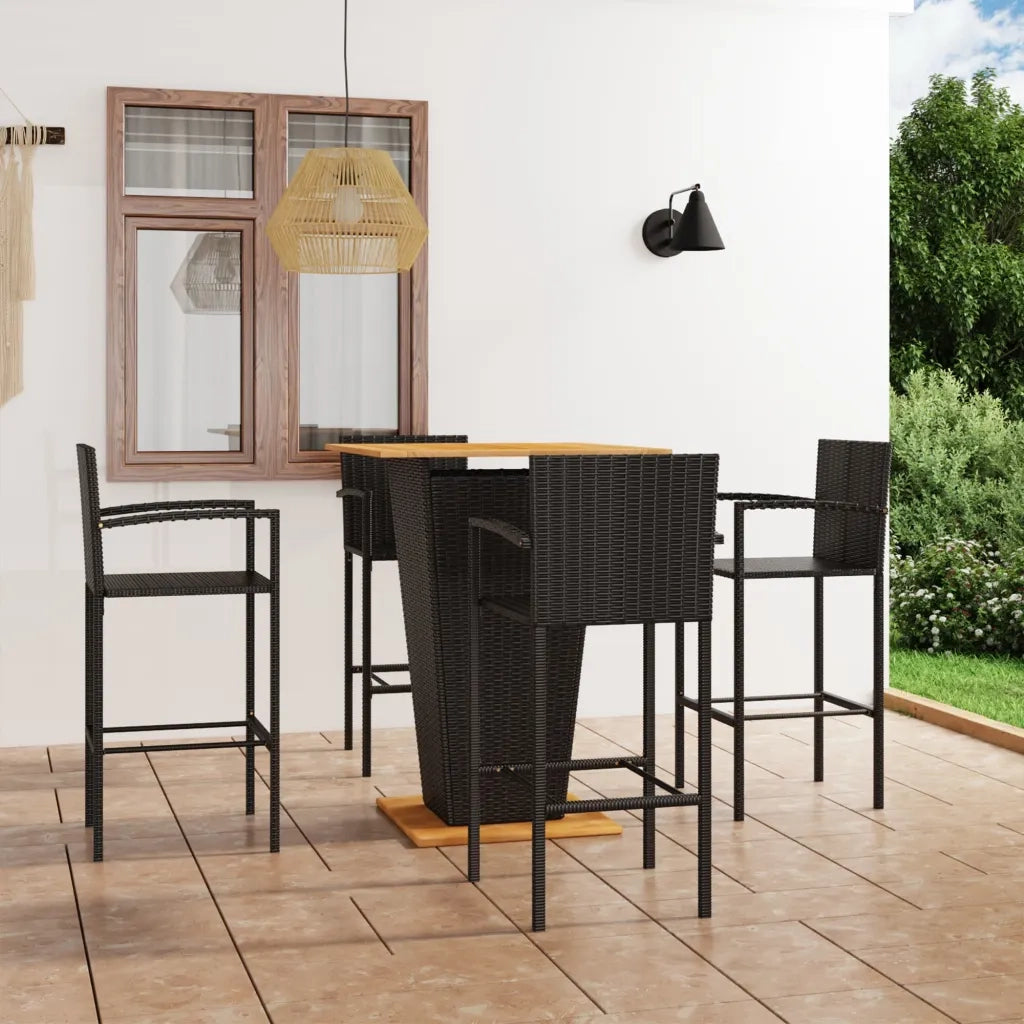 Set Bar da Giardino 5 pz Nero 3064870