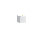 Applique cubo bi-direzionale, metallo, bianco, H 10 cm, Louis