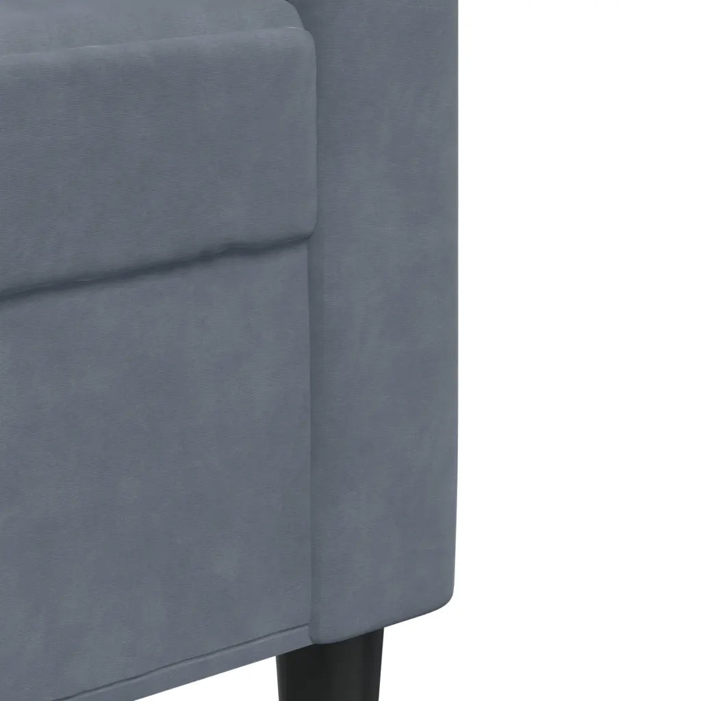 Divano a 2 Posti-Sofa 2 Posti grigio scuro140 cm in Velluto 213572
