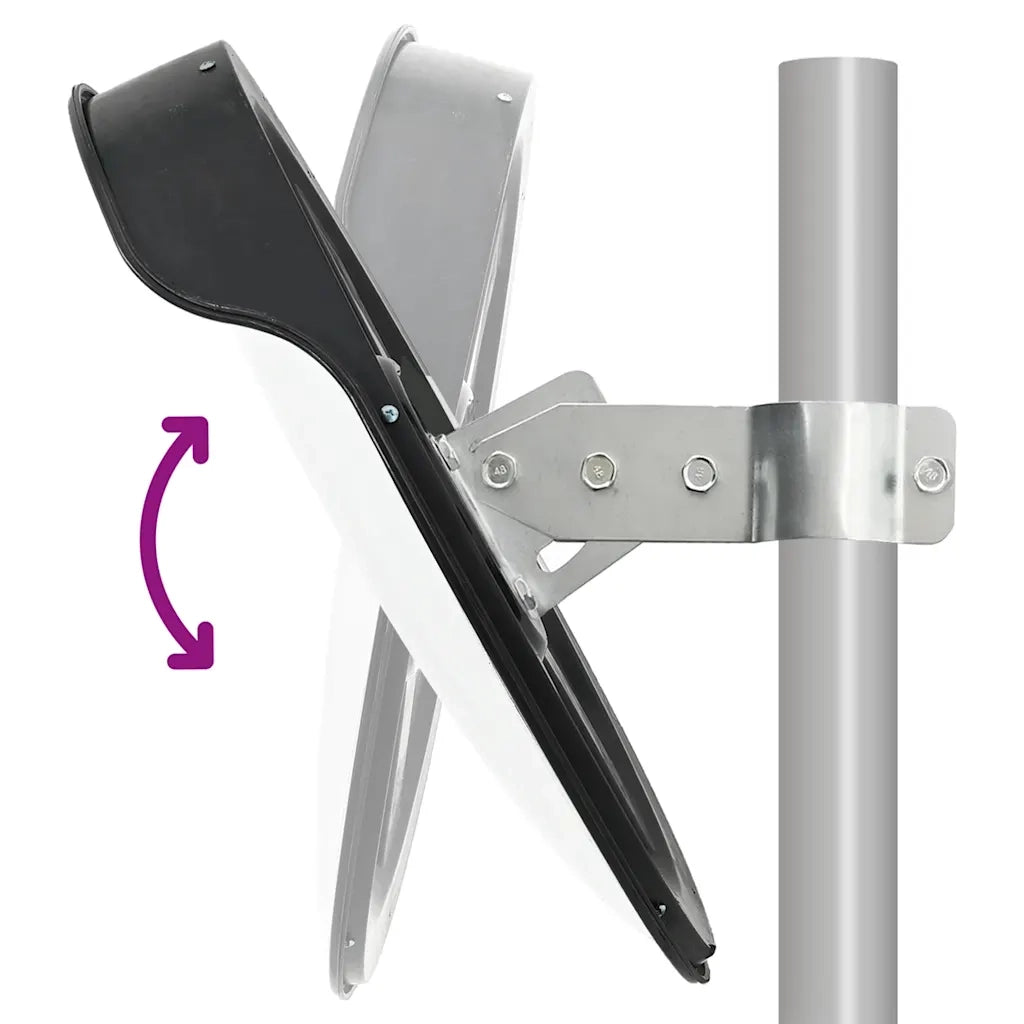Specchio stradale convesso per esterni nero ?60 cm in policarbonato