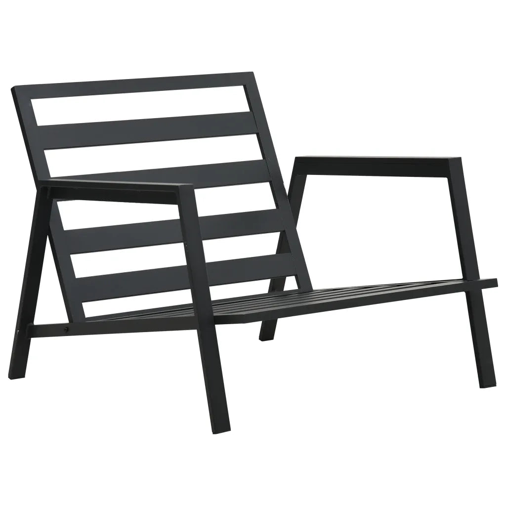 Set Divani da Giardino 5 pz con Cuscini Alluminio Grigio Scuro 47819