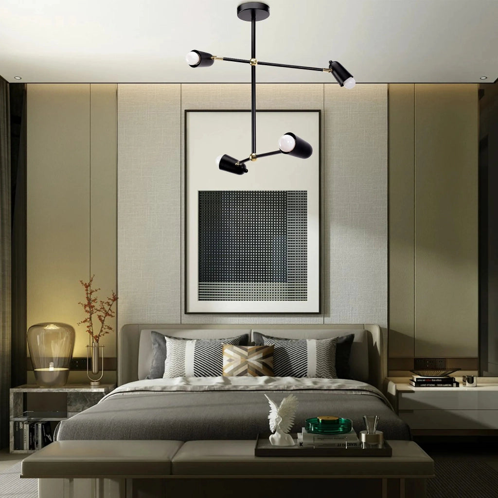 Lampada APP1708-4CP Black + Gold