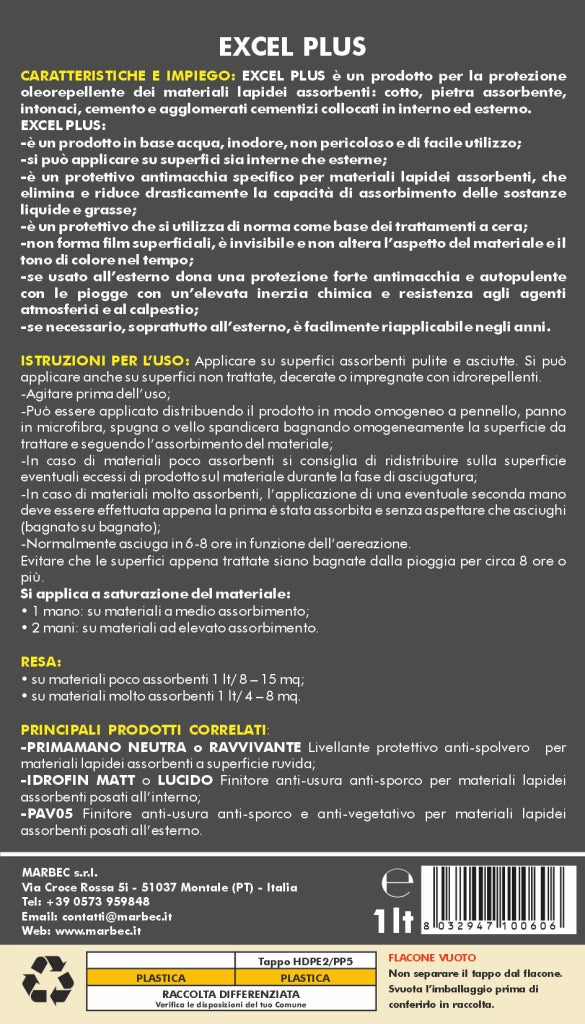 Trattamento pavimenti in cotto EXCEL PLUS   1LTx6Pz