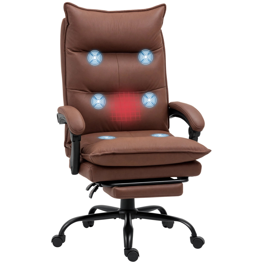 Sedia da ufficio con massaggio e riscaldamento ¨C Minimal ¨C marrone, 120 kg