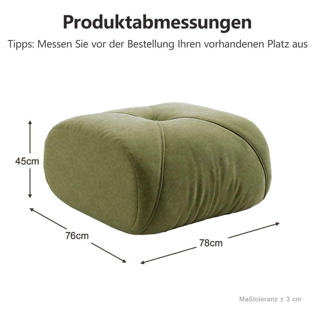 DIVANO Modulare in Chenille Verde con schiuma 32D
