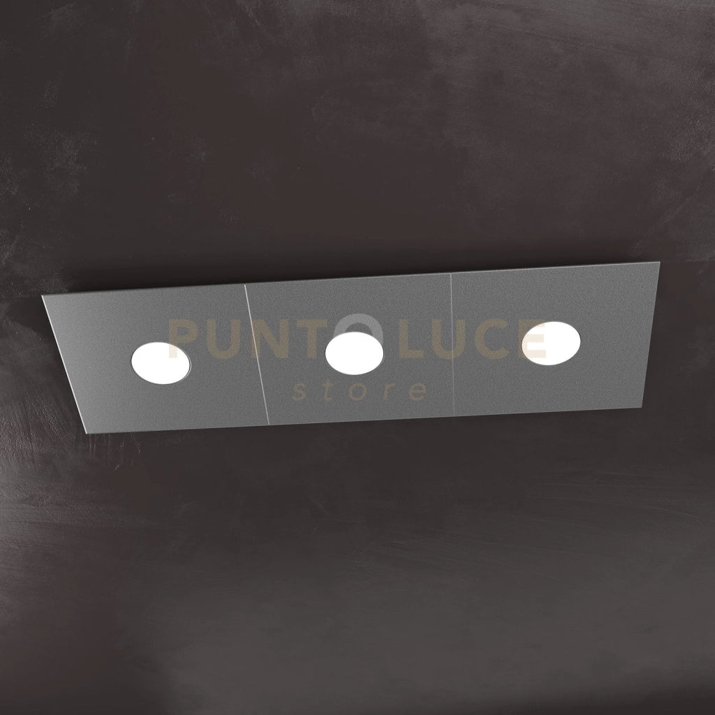 ECCENTRIC APPLIQUE-PLAFONIERA 3 LUCI GRIGIO ANTRACITE 1156-3L-GA