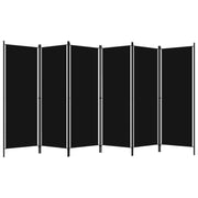 Divisorio Ambienti | Divider per stanze | Paravento a 6 Pannelli Nero 300x180 cm