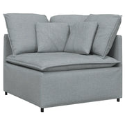 Modulo Angolare Divano Modulare con Cuscini Grigio Chiaro 100cm CFW6471761