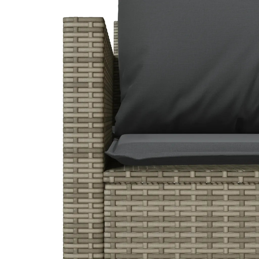Set da Bistrò 3 pz con Cuscini Grigio in Polyrattan 4003898