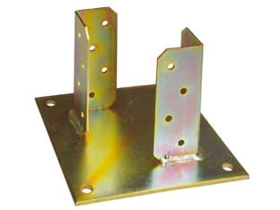 SUPPORTO A PAVIMENTO CON PIASTRA PER TRAVE  base mm.180x180 p/trave da mm.120x120x130h.    QUALITY