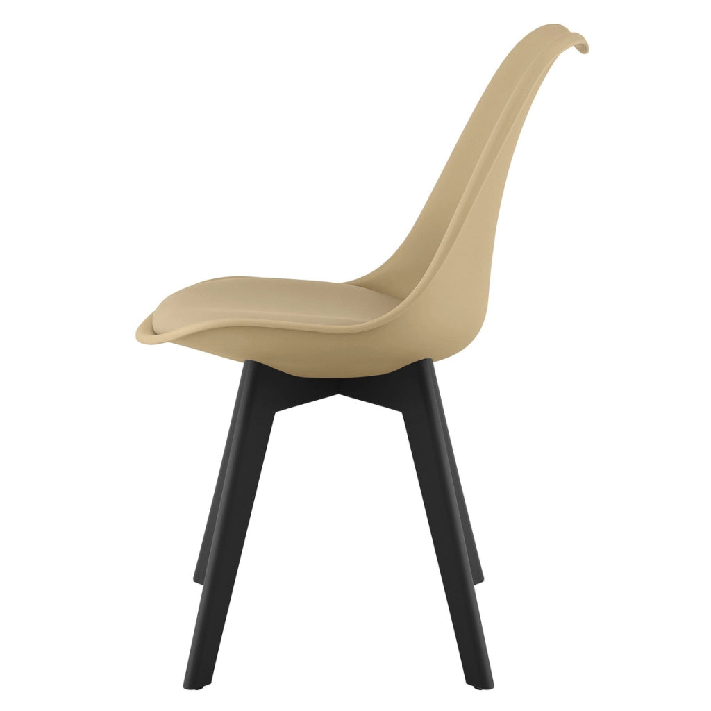 Set di 2 sedie Mark in polipropilene e beige sabbia