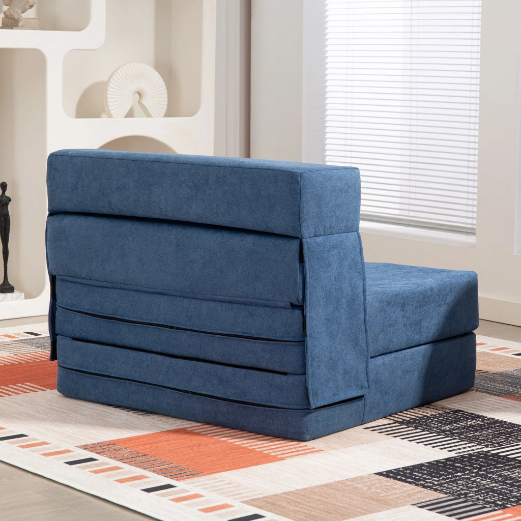 Divano letto imbottito ¨C Minimal ¨C blu scuro