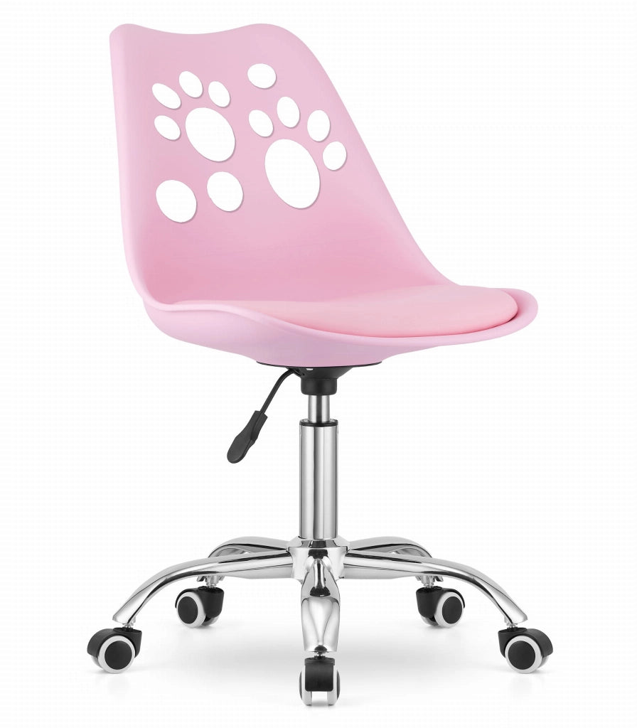 Sedia girevole Valora PRINT rosa dal design ergonomico per l'ufficio domestico