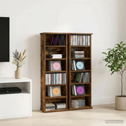 Mobile per CD 2 pz Rovere Fumo 60 x 17 x 92 cm 8012755