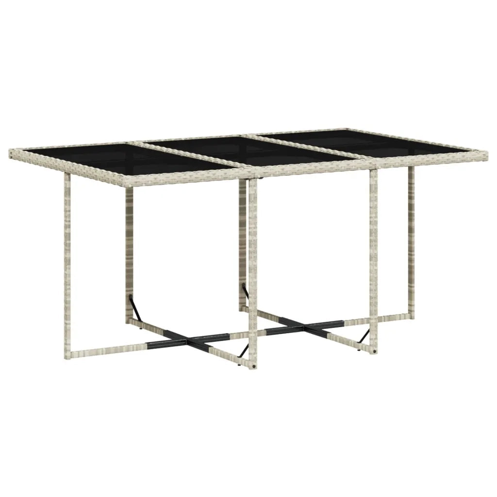 Set Pranzo Giardino 11pz con Cuscini Grigio Chiaro Polyrattan 3277738