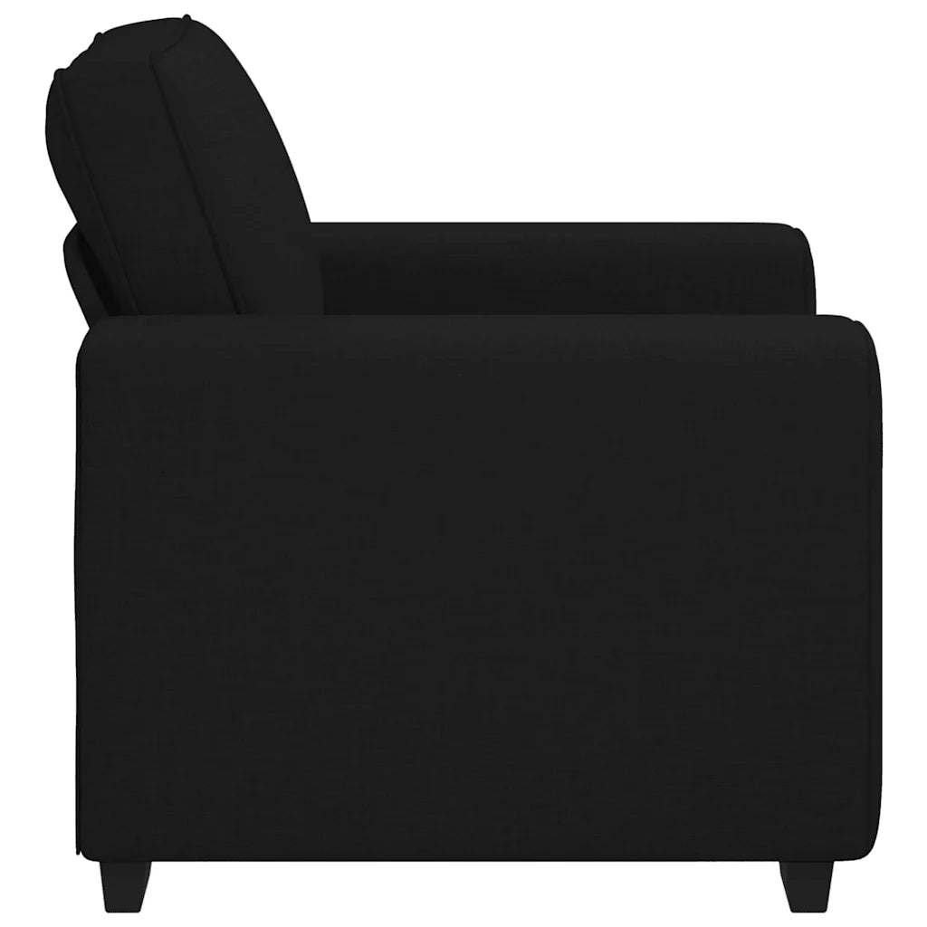 Poltrona Nera 100x77x82 cm in Tessuto 4105148