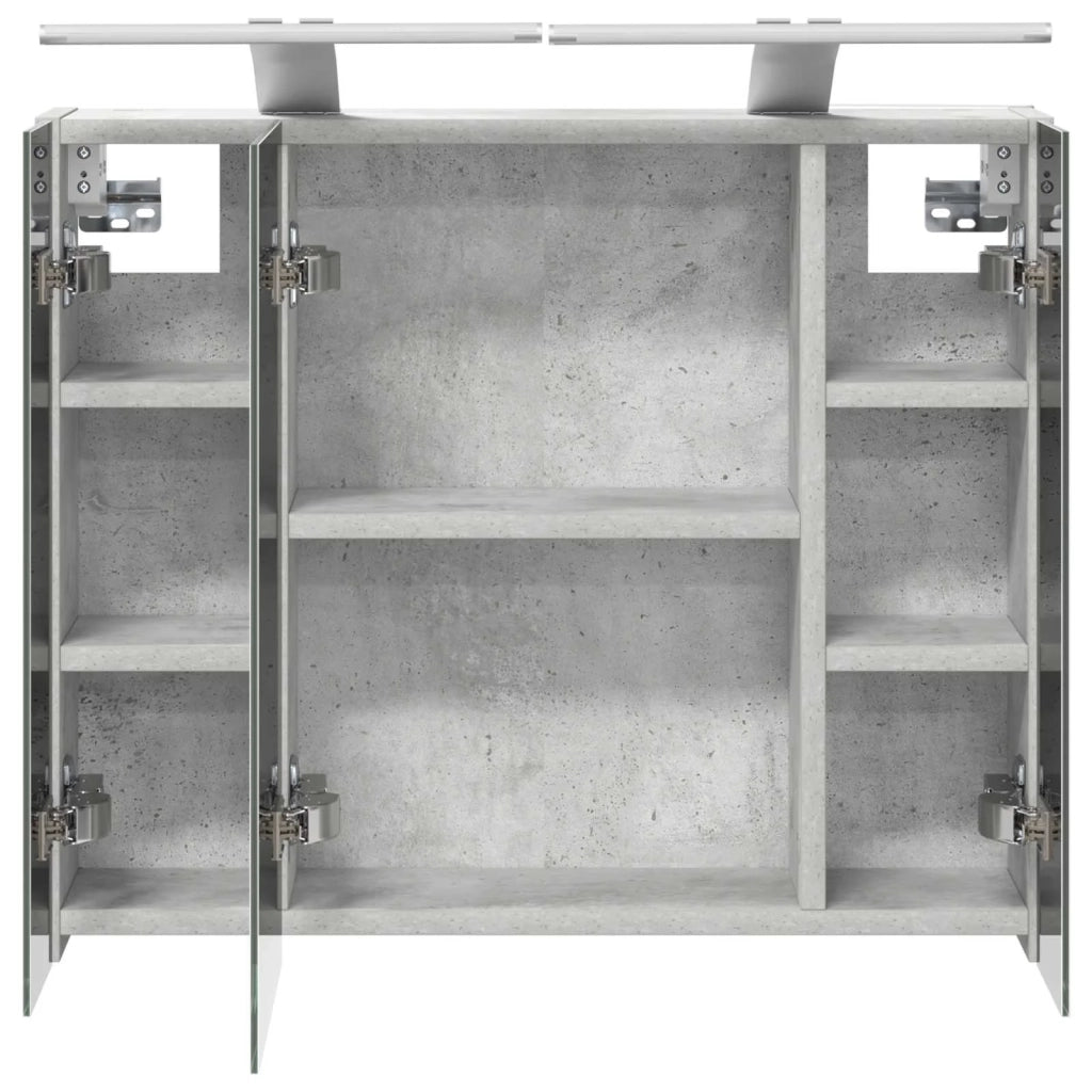 Mobiletto per specchio da Bagno | Armadio da bagno Grigio cemento