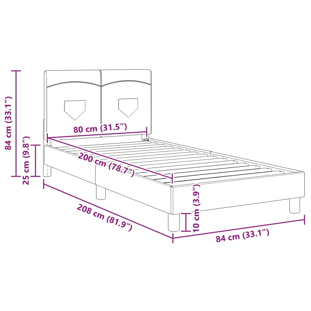 Struttura letto bambini con testata-Giroletto per bambini Blu jeans 80 x 200 cm 572409