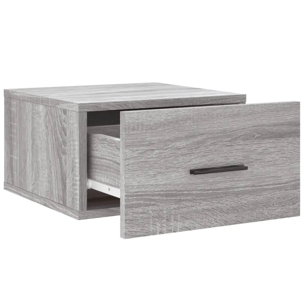 Comodino | Armadio da Notte | Mobiletto da notte a Muro Grigio Sonoma 35x35x20 cm