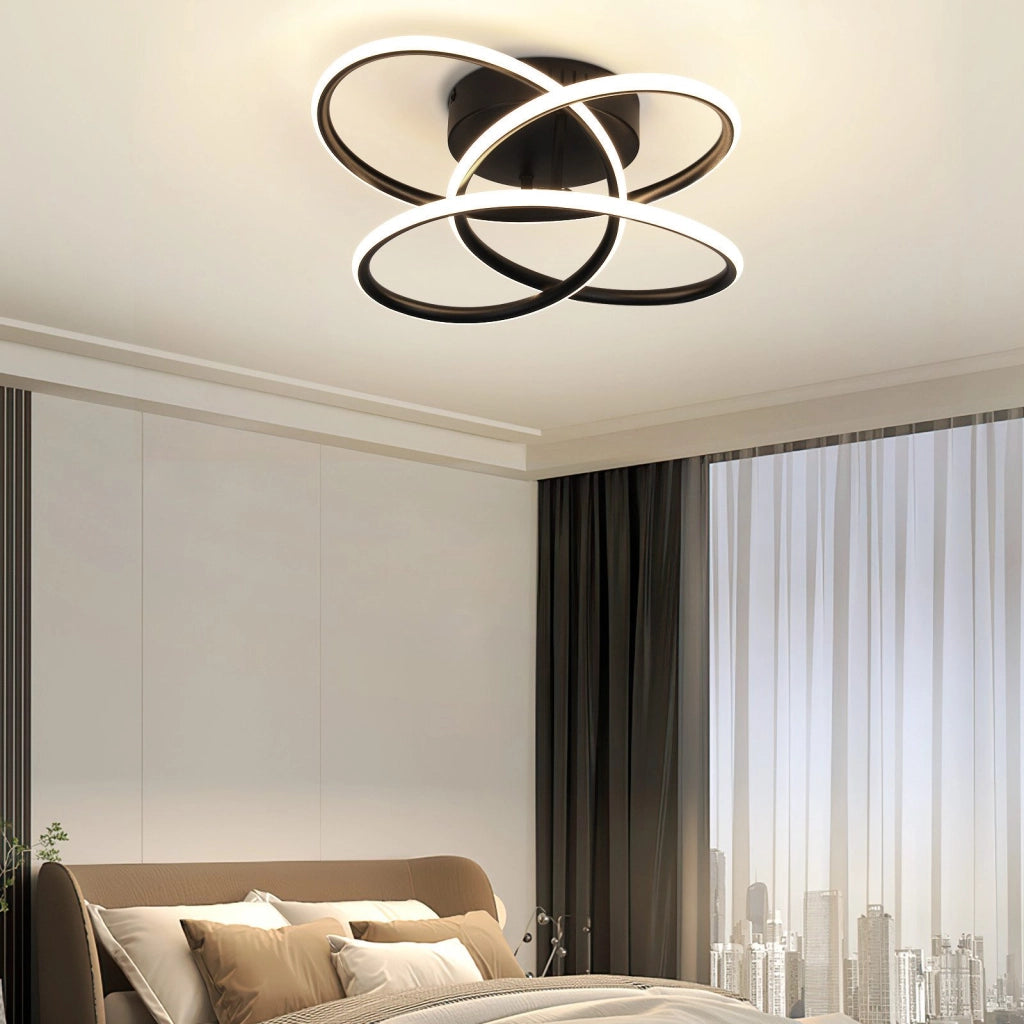 ZMH Lampada da soffitto LED metallo farfalla 36cm dimmerabile per soggiorno