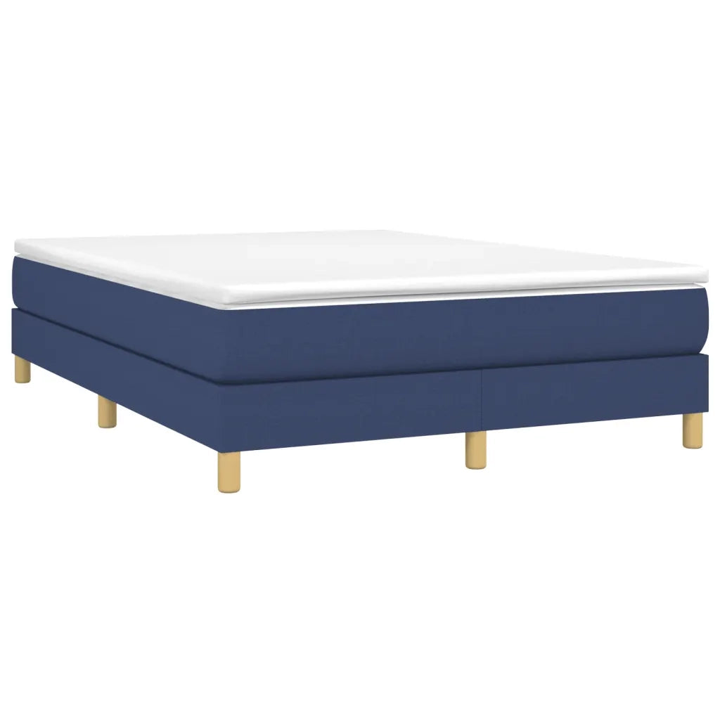Struttura Letto a Rete a Molle Blu 140x190 cm in Tessuto 3120612