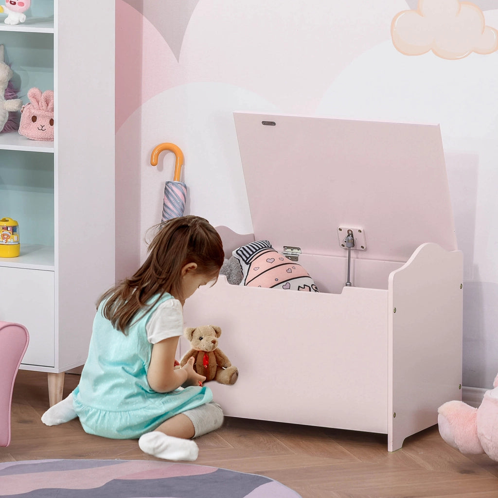 Casetta per Bambini con Cassetti ¨C Zephmum ¨C MDF Rosa 60x40x48 cm