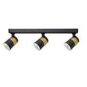 Plafoniera spot Anillo 3xGU10 nero/oro Light Prestige