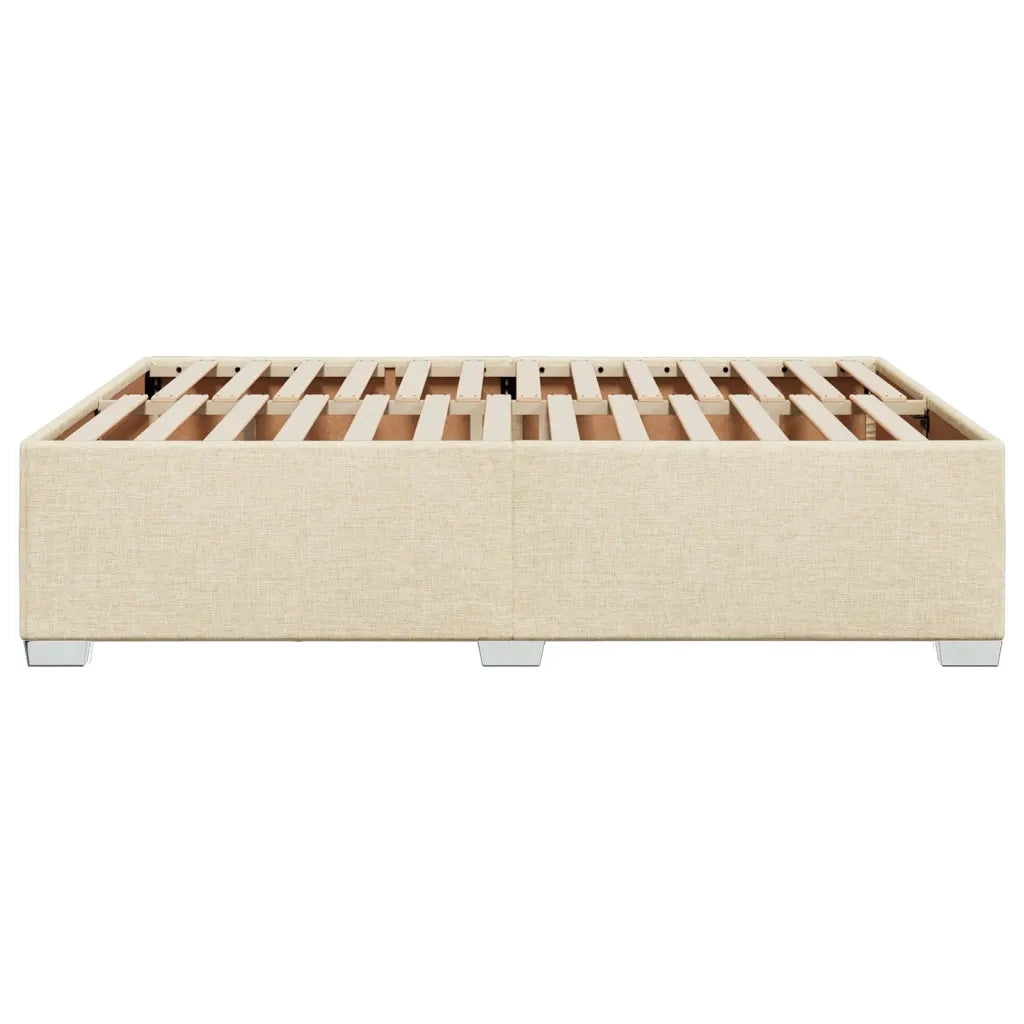 Letto matrimoniale | Letto per adulti | Giroletto senza Materasso Crema 140x190 cm in Tessuto