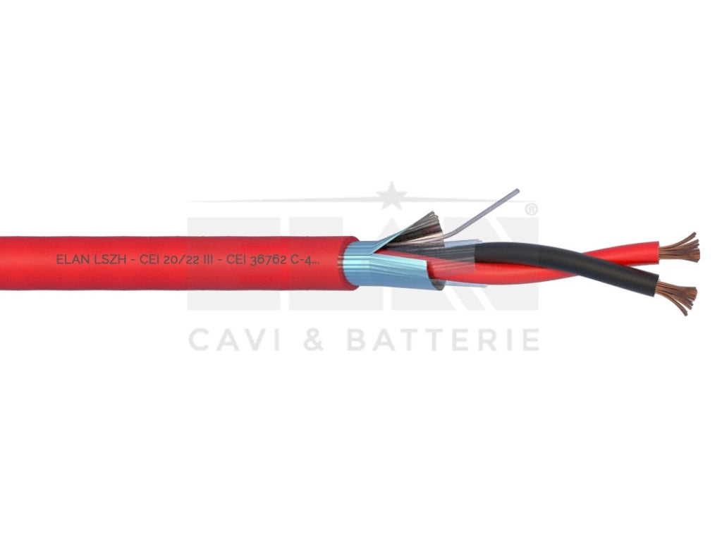 MATASSA CAVO ELAN ALLARME ANTINCENDIO TW + SCHERMO 2X1,50 LSZH 242151R 100MT