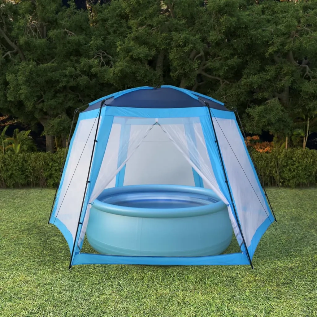 Tenda per Piscina in Tessuto 500x433x250 cm Blu