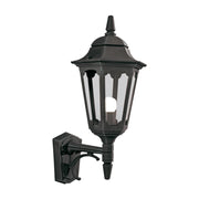 Applique esterna nera IP44 E27 60W Parish Elstead vetro