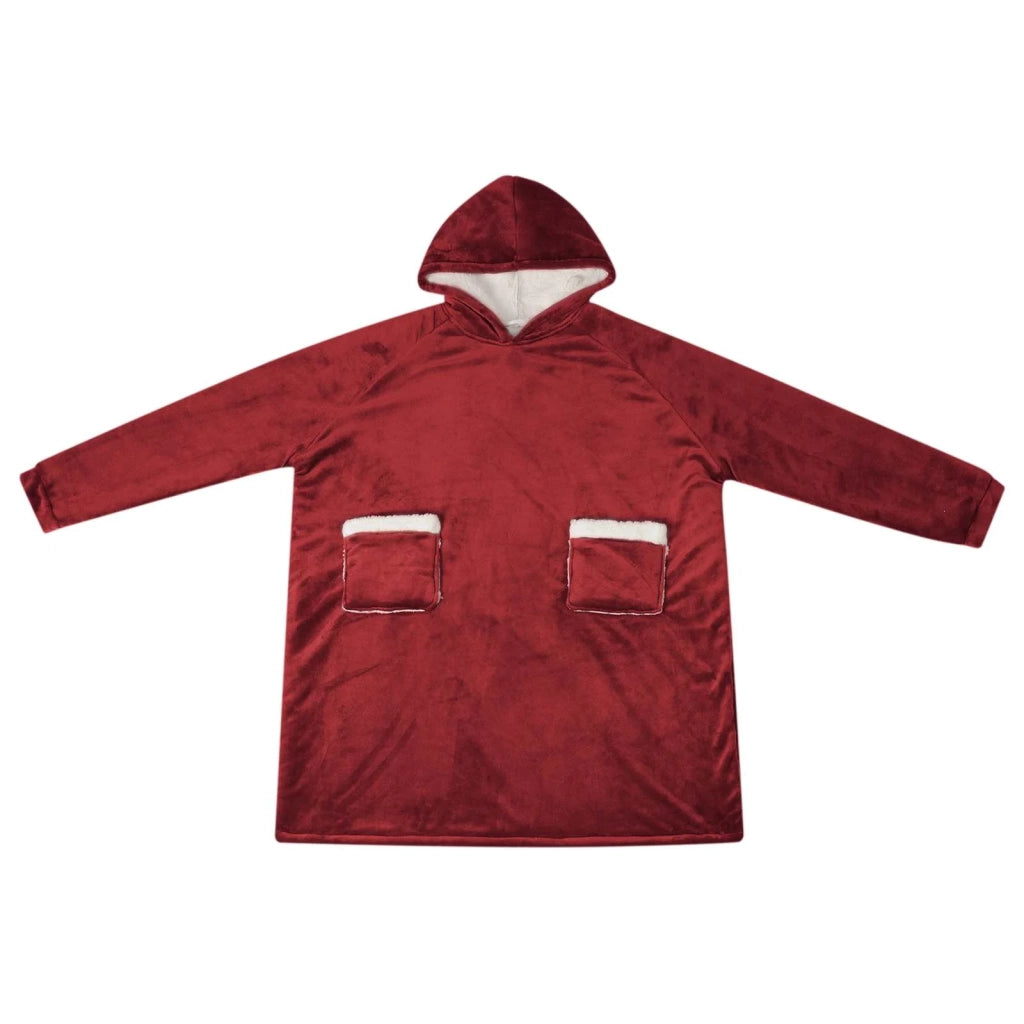 Felpa coperta Rosso Bordeaux L Pile e Flanella 42017210