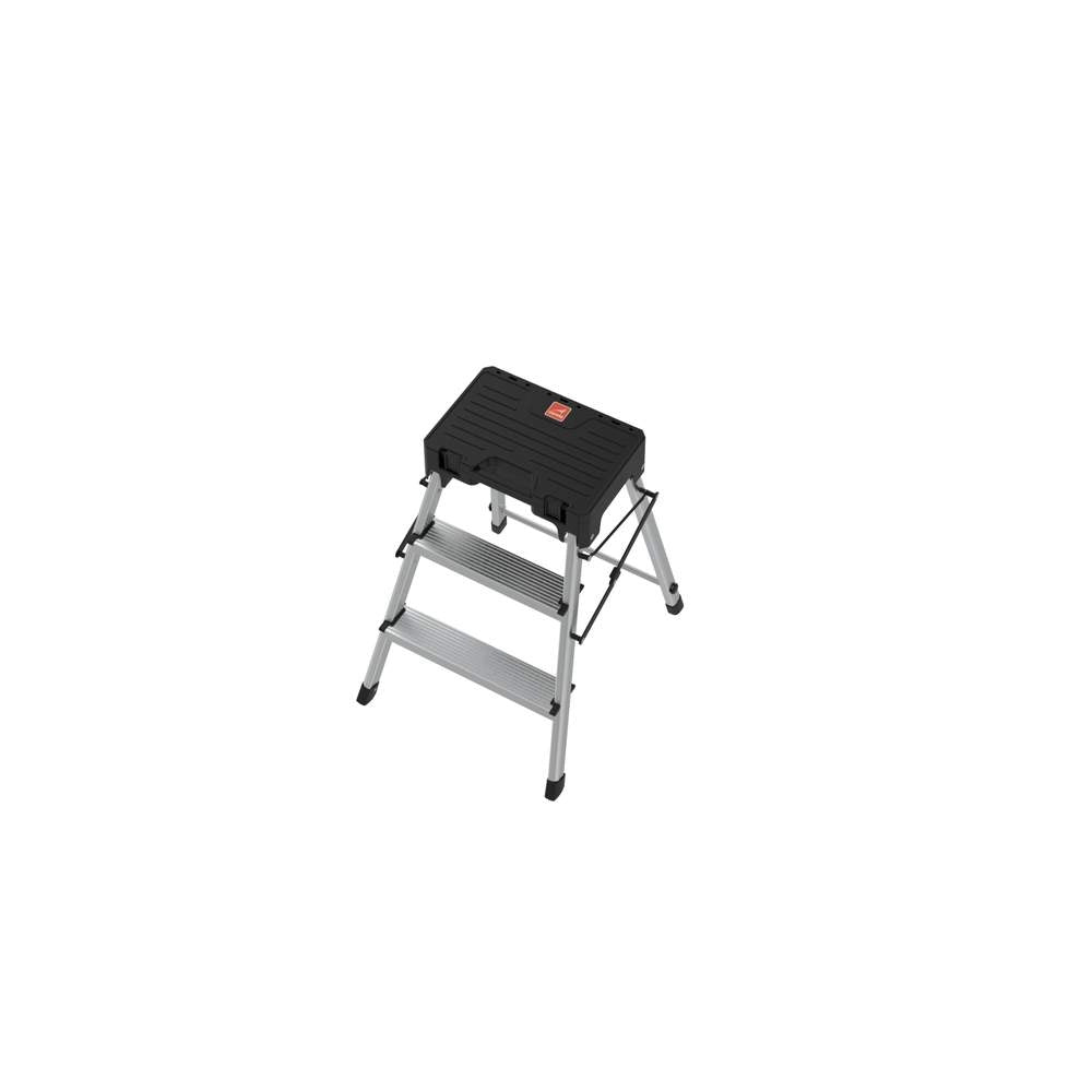 Sgabello Pieghevole con Valigetta Porta Attrezzi 2 Gradini Toolstep
