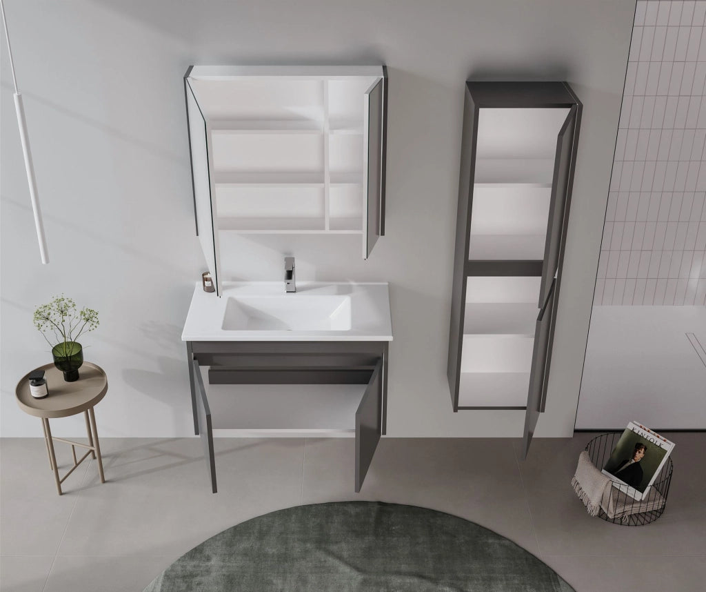 Mobile lavabo "Arno 85" - 85 x 45 x 52 cm - Grigio