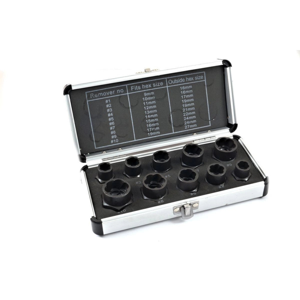 Trade Shop - Bussole Estrattori Dadi E Bulloni Danneggiati Alte Basse Set 10 Pz -