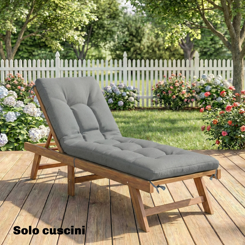 Cuscino per Poltrona da Esterno con Cinghie ¨C Xylo ¨C Grigio Chiaro