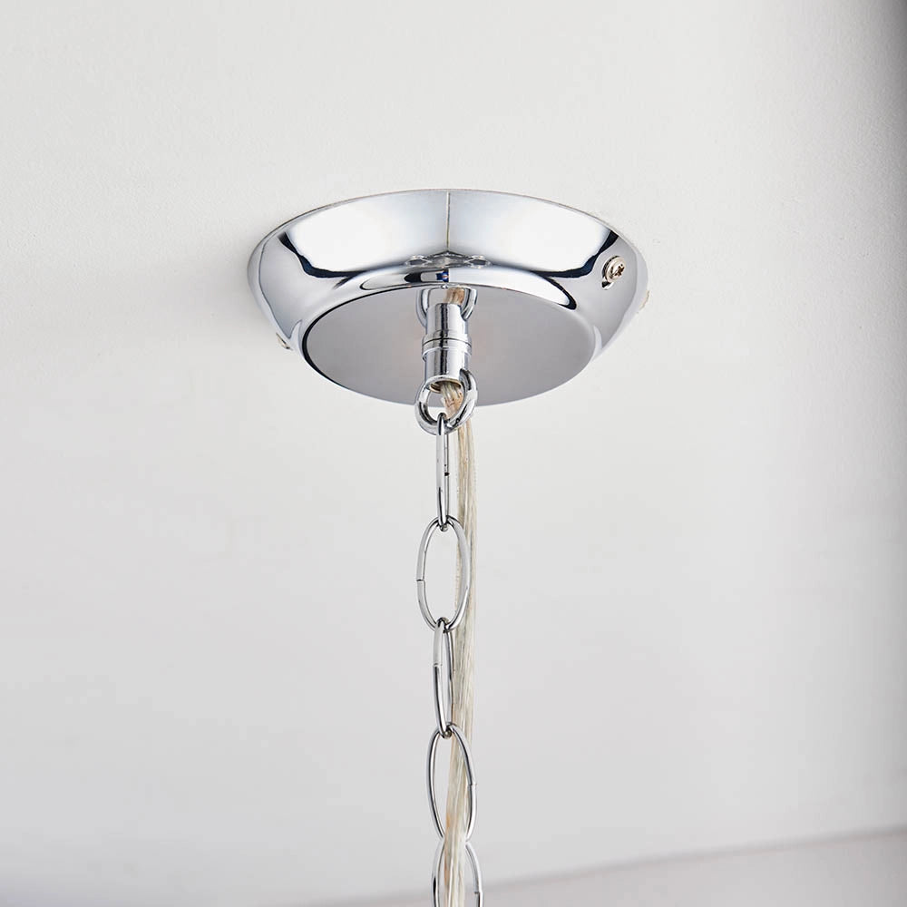 Lampadario glamour acrilico trasparente 8xE14 Clarence Endon