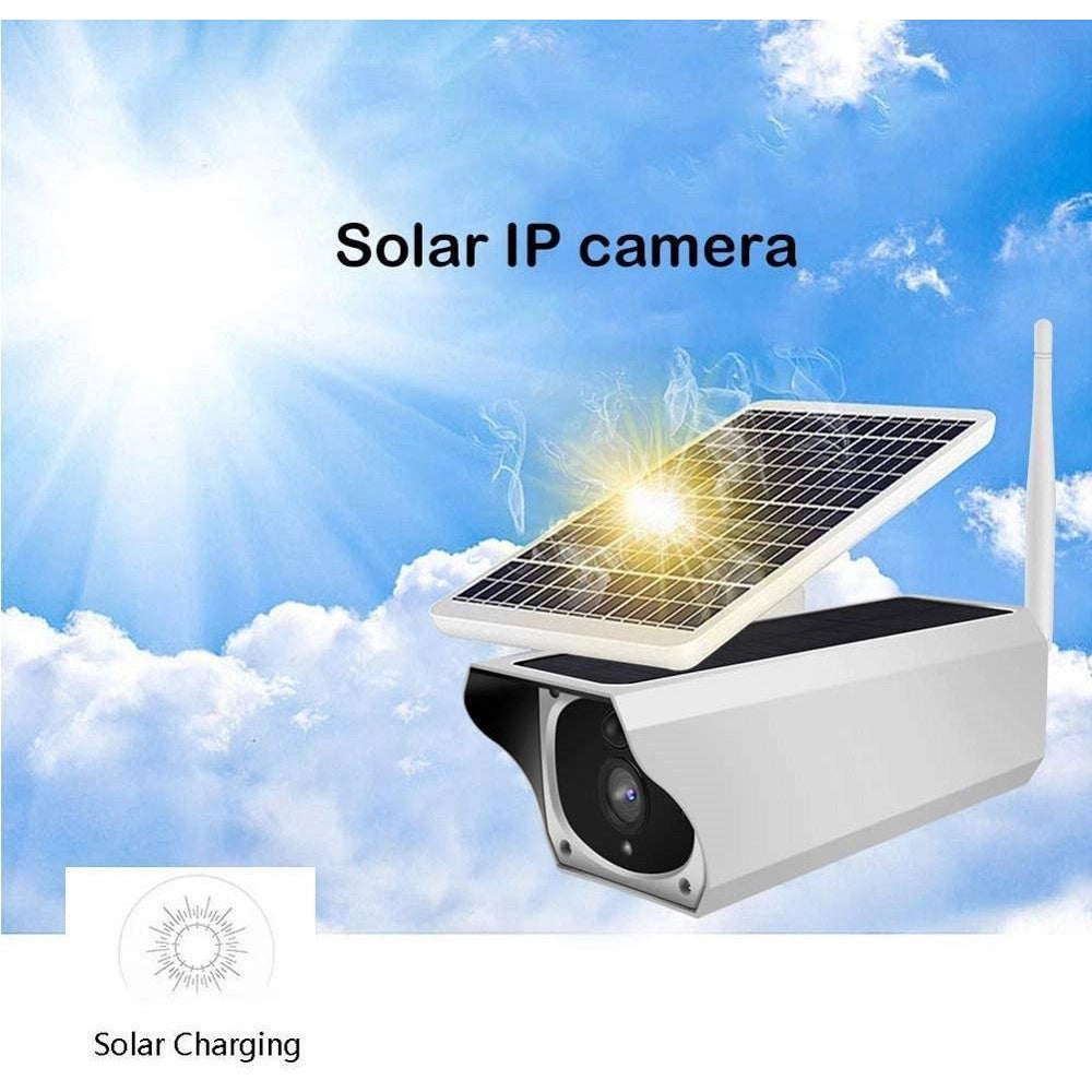 Trade Shop - Telecamera Wifi Per Esterni Con Pannello Solare Per Utilizzo Continuo Cw489 -