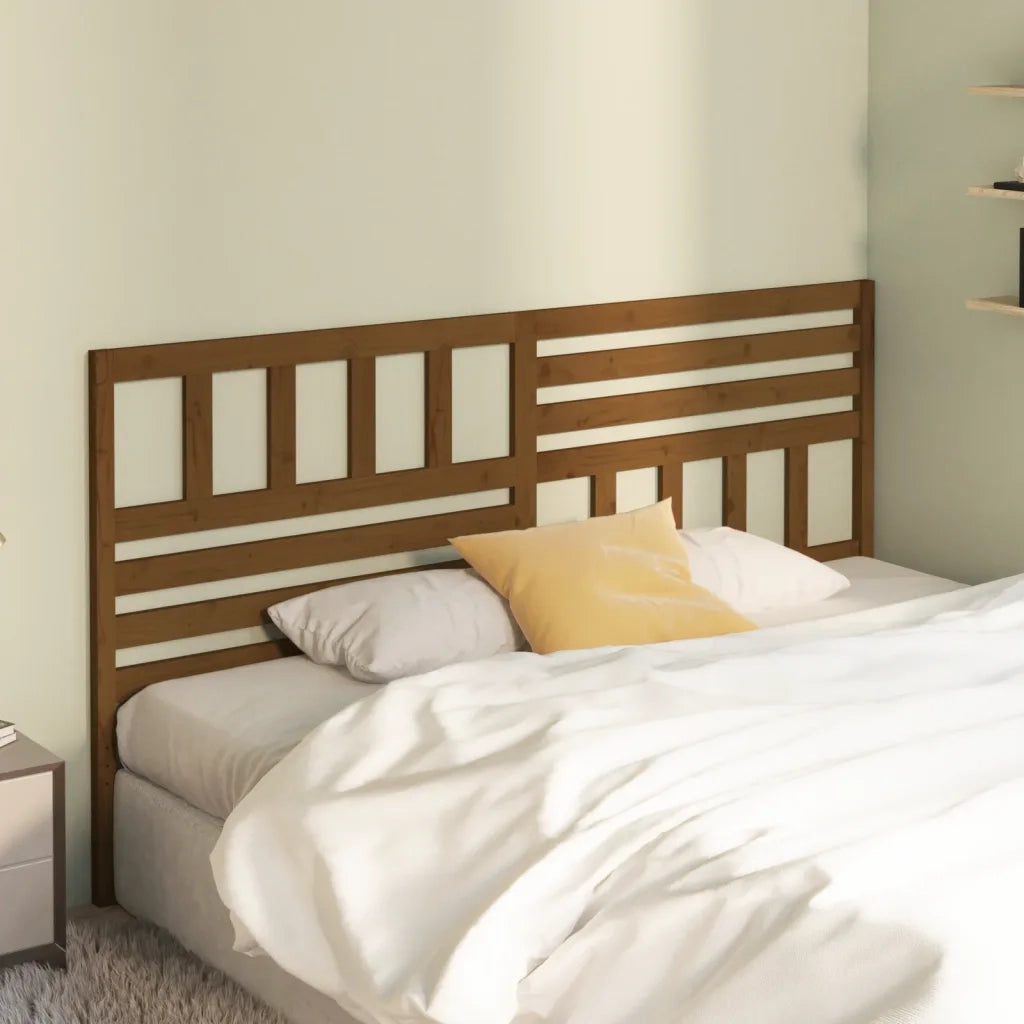 Testiera | Testata per Letto ambra 206x4x100 cm in Legno Massello di Pino
